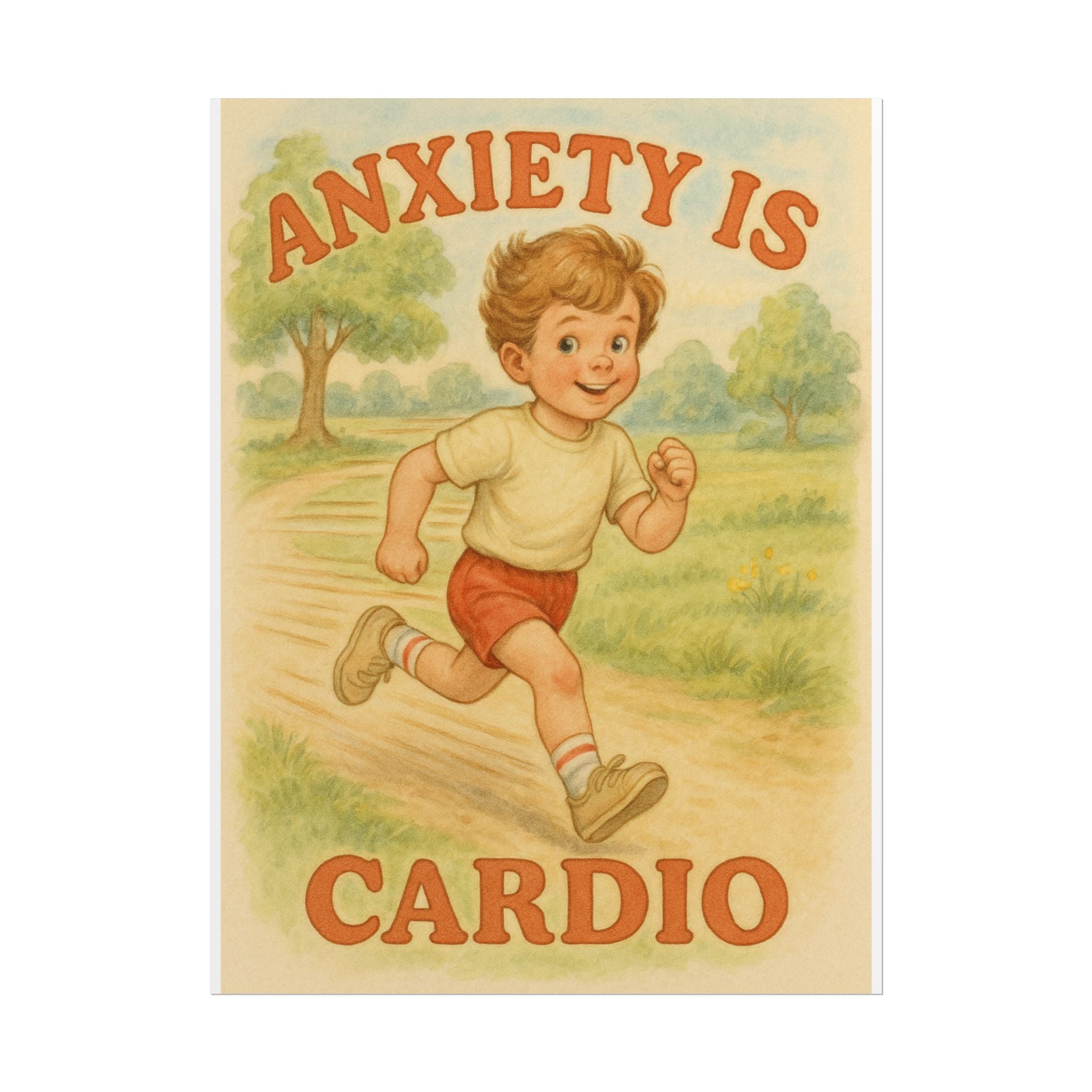 Anxiety Is My Cardio Poster 6" x 8"