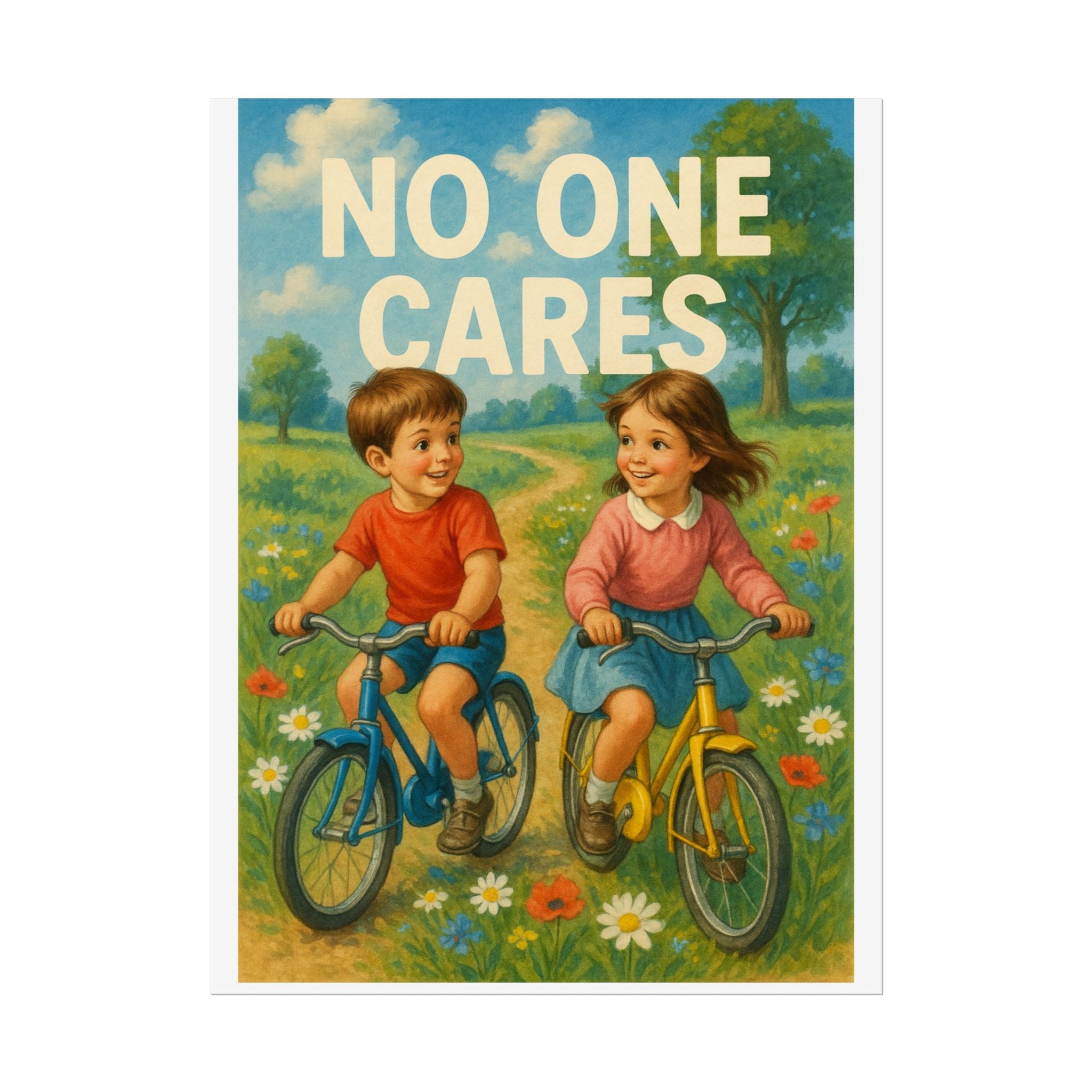 No One Cares Poster 6" x 8"