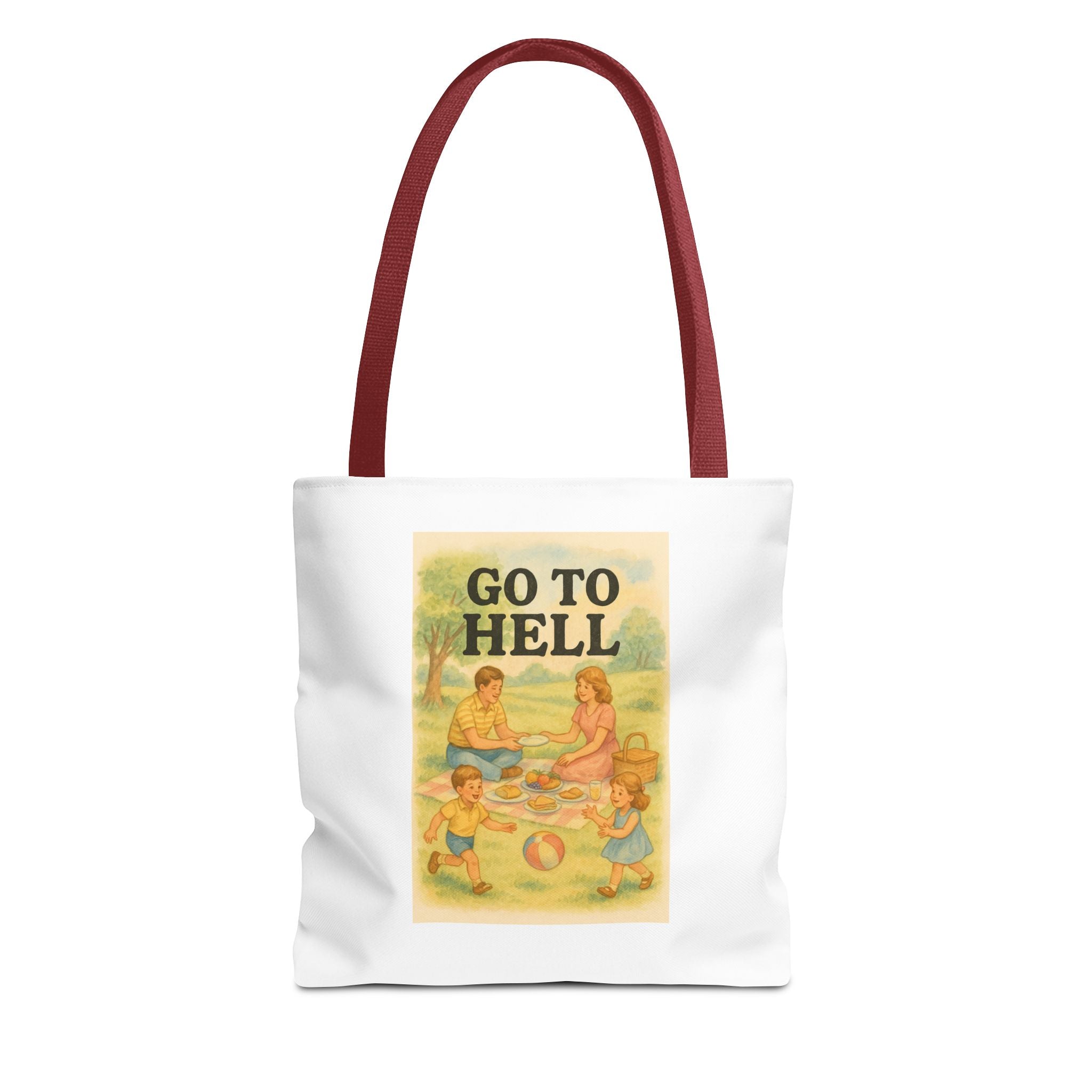 Go To Hell & Candy Chaos - Tote Bag  Fun Eco-Friendly Shoulder Bag