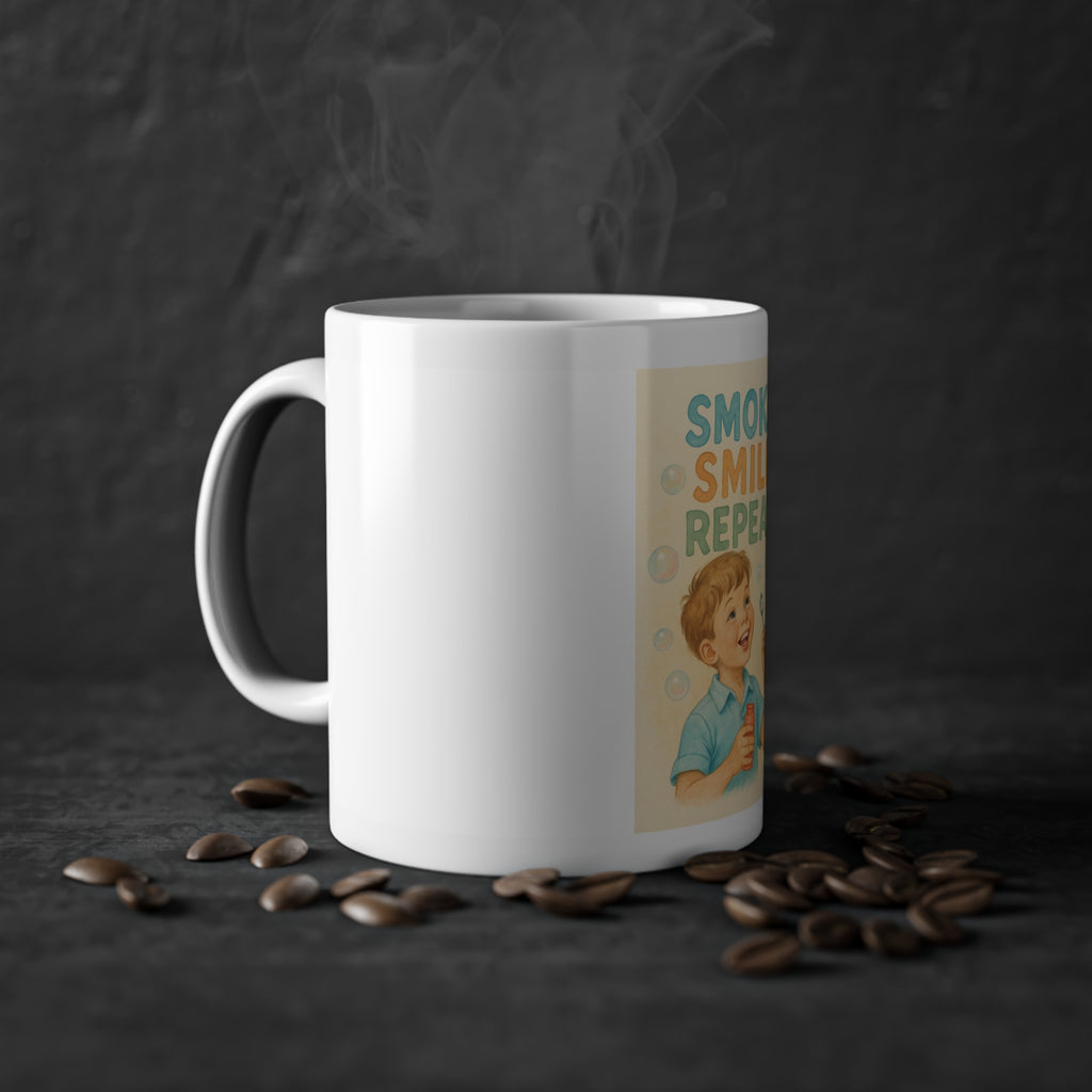 Smoke Smile Repeat Funny Mug
