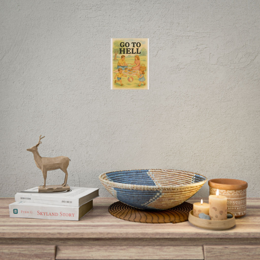 Go To Hell Poster 6" x 8"