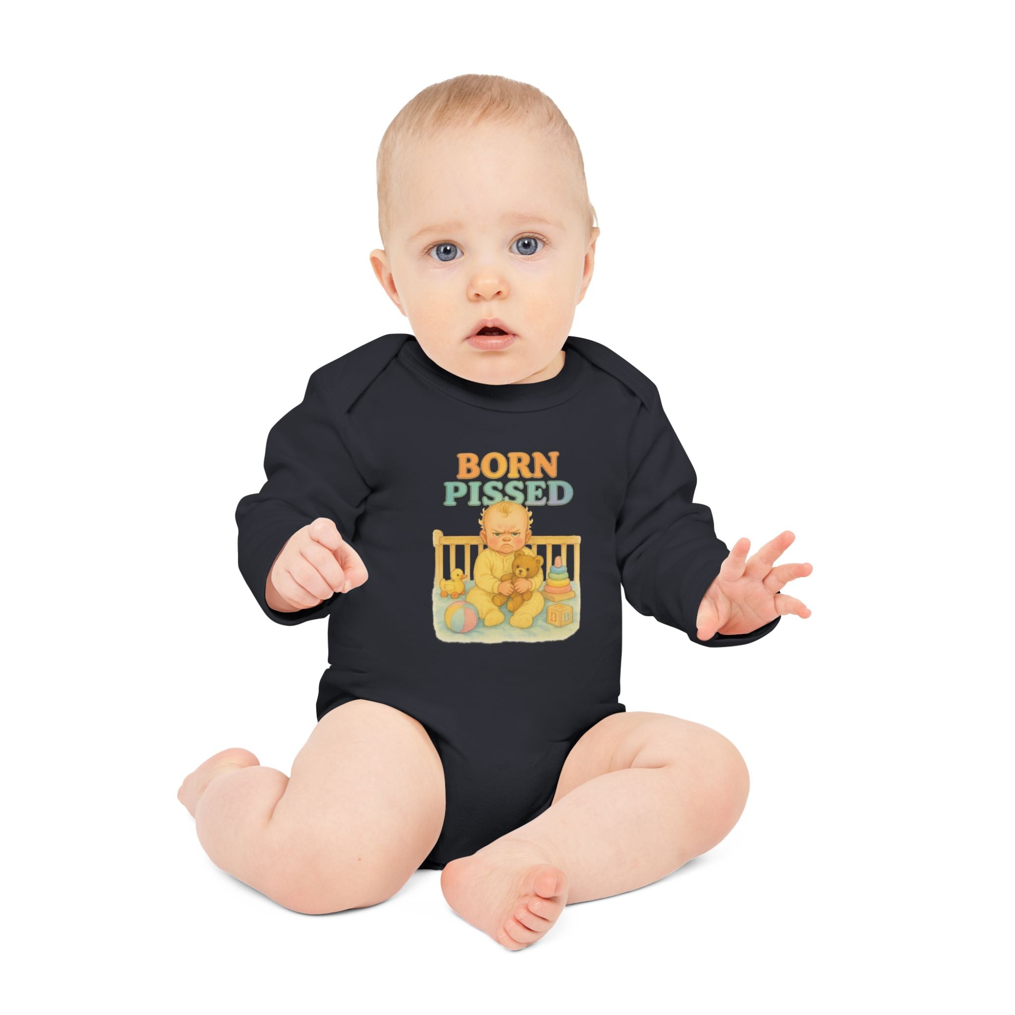 Born Pissed - Funny Baby Bodysuit