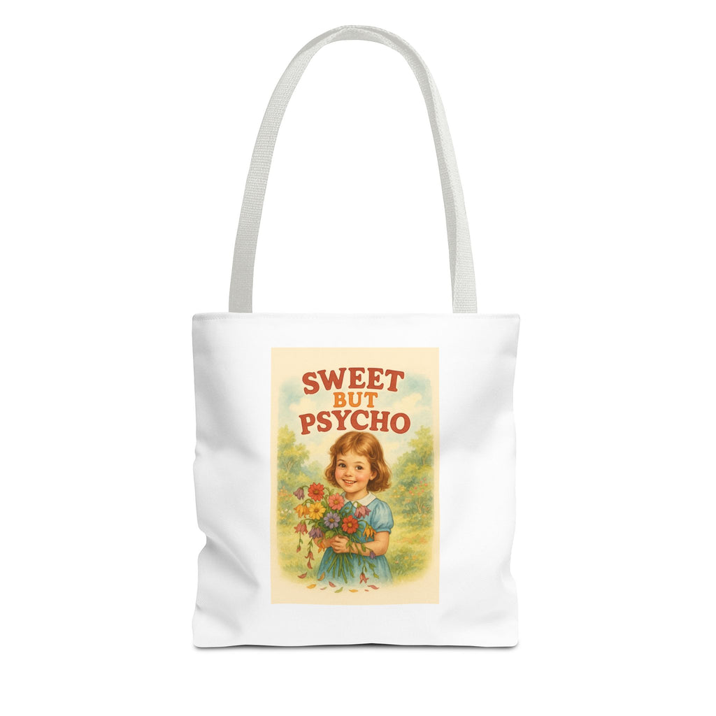 Sweet But Psycho & Candy Chaos - Tote Bag  Fun Eco-Friendly Shoulder Bag