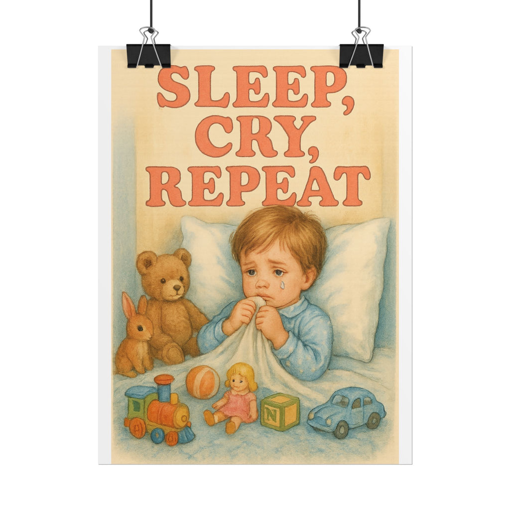 Sleep Cry Repeat Poster 6" x 8"