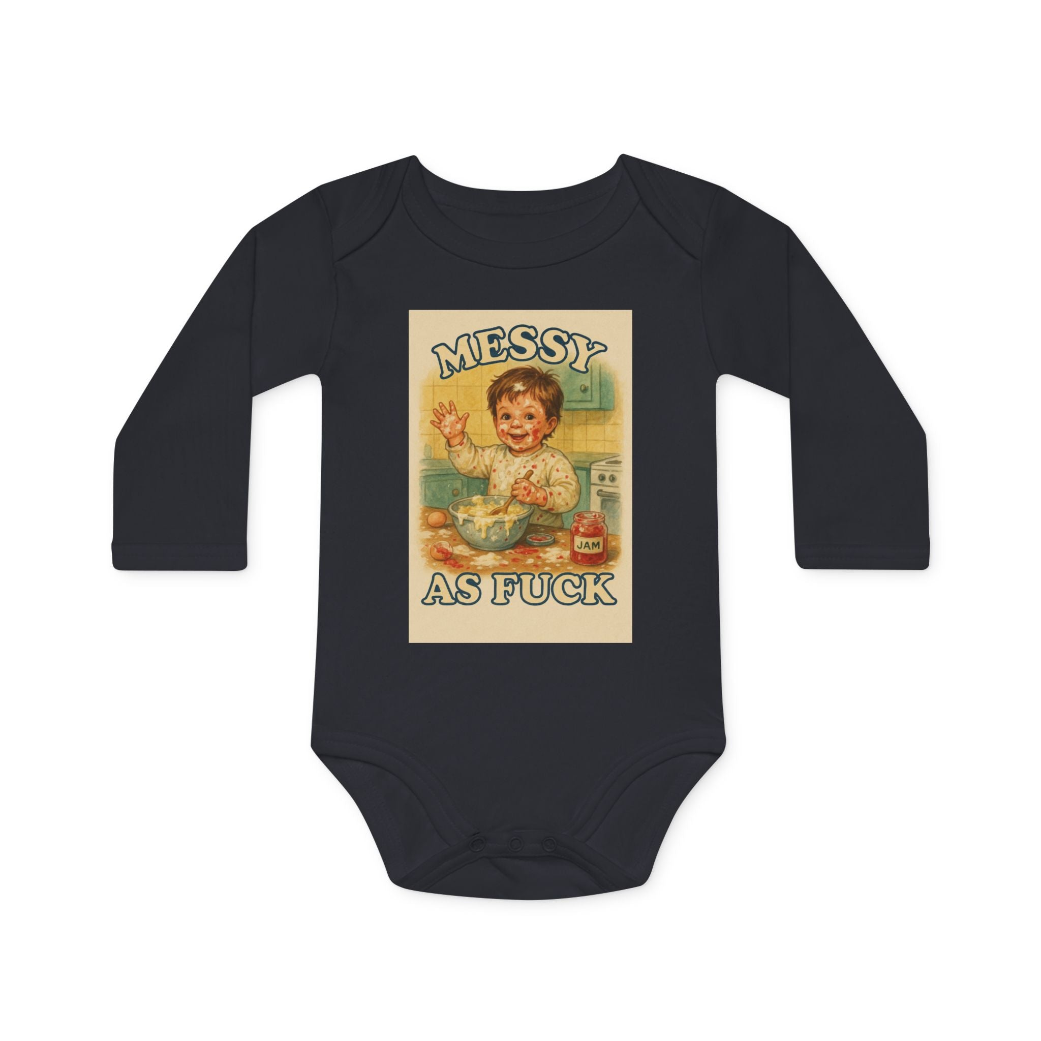 Messy As Fuck - Funny Baby Bodysuit
