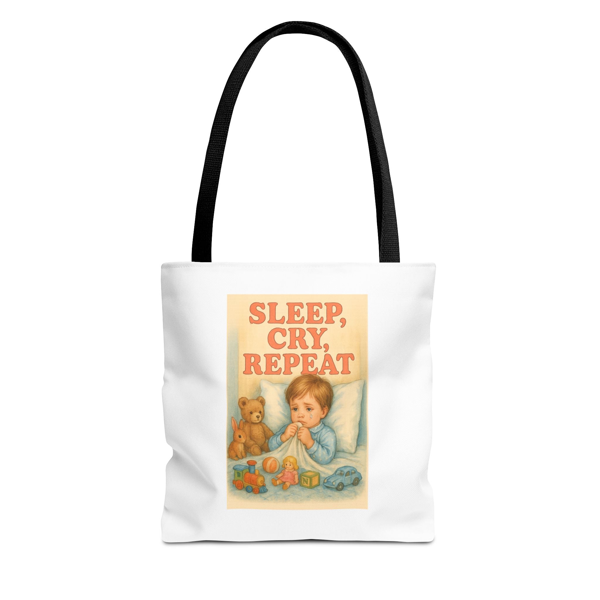 Sleep,Cry,Repeat & Candy Chaos - Tote Bag  Fun Eco-Friendly Shoulder Bag