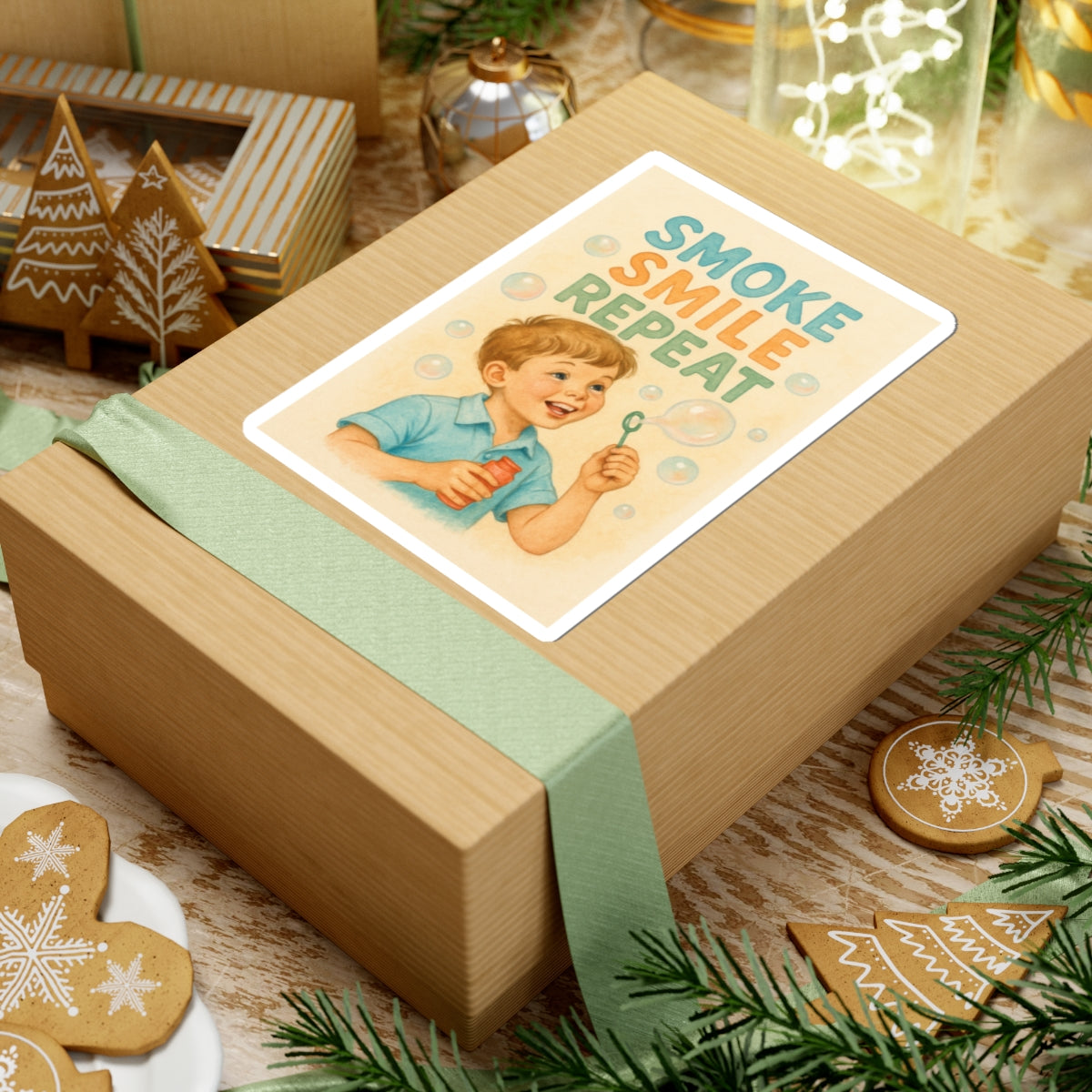 Smoke Smile Repeat Sticker