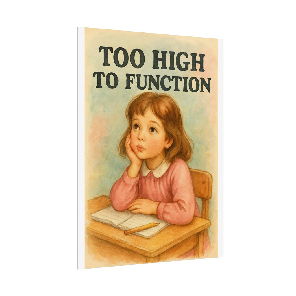 Too High To Function Poster 6" x 8"