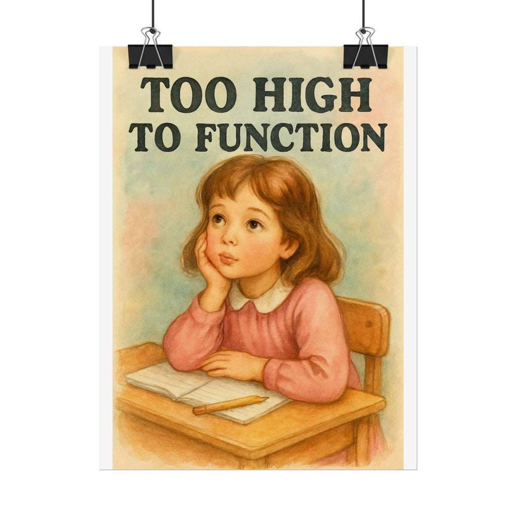 Too High To Function Poster 6" x 8"