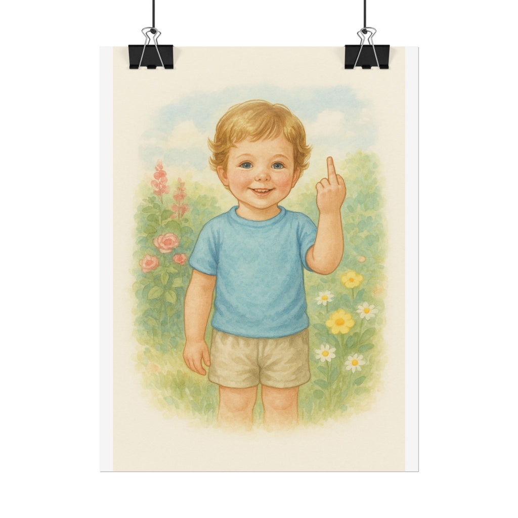 Middle Finger Poster 6" x 8"