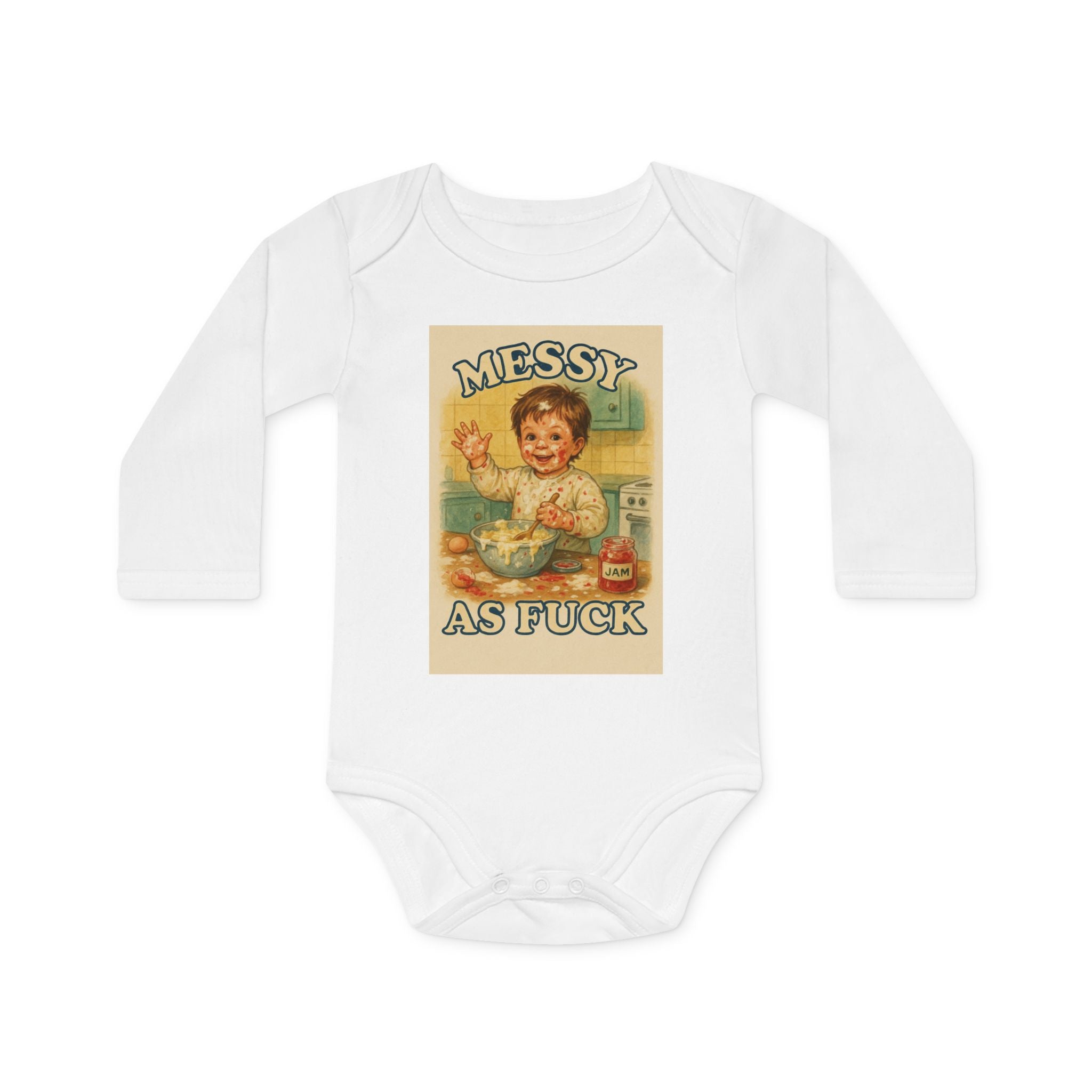 Messy As Fuck - Funny Baby Bodysuit