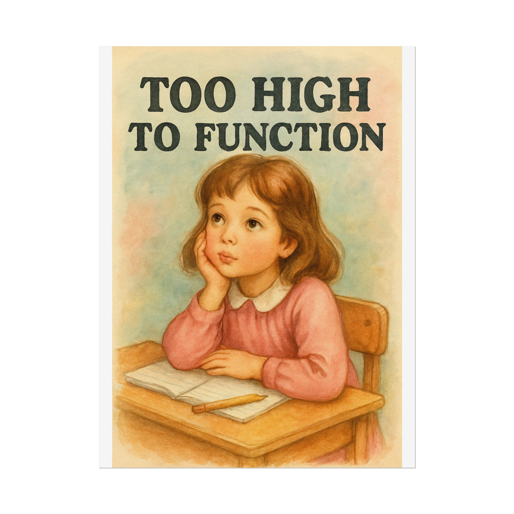 Too High To Function Poster 6" x 8"