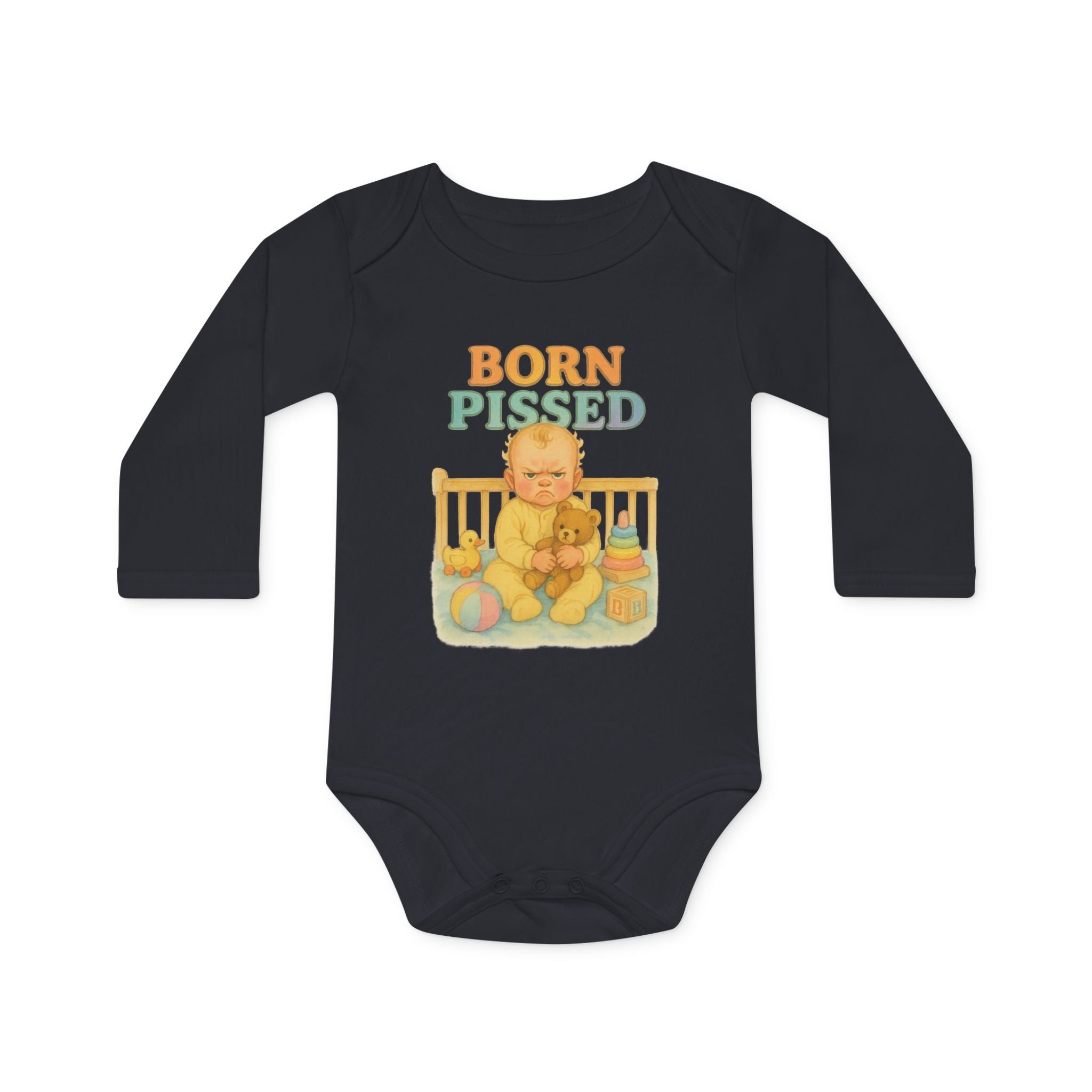 Born Pissed - Funny Baby Bodysuit