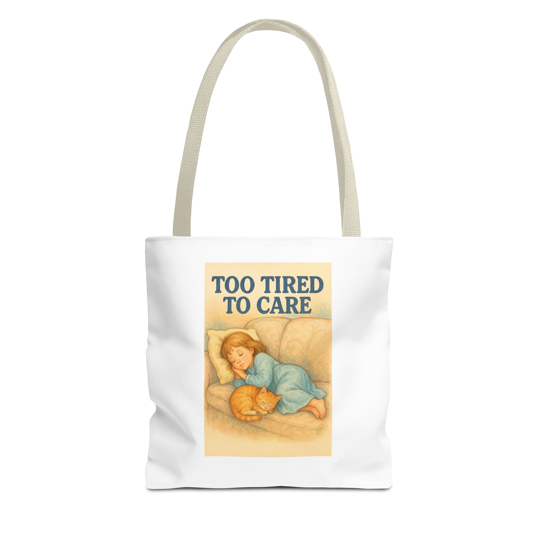Too Tired To Care & Candy Chaos - Tote Bag  Fun Eco-Friendly Shoulder Bag