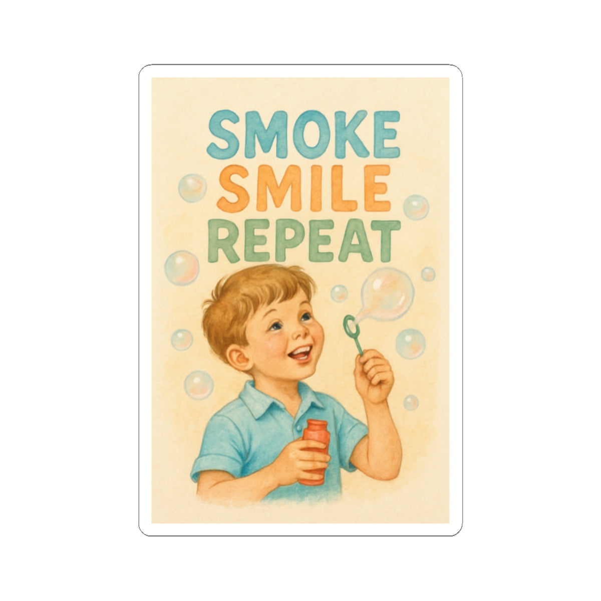 Smoke Smile Repeat Sticker