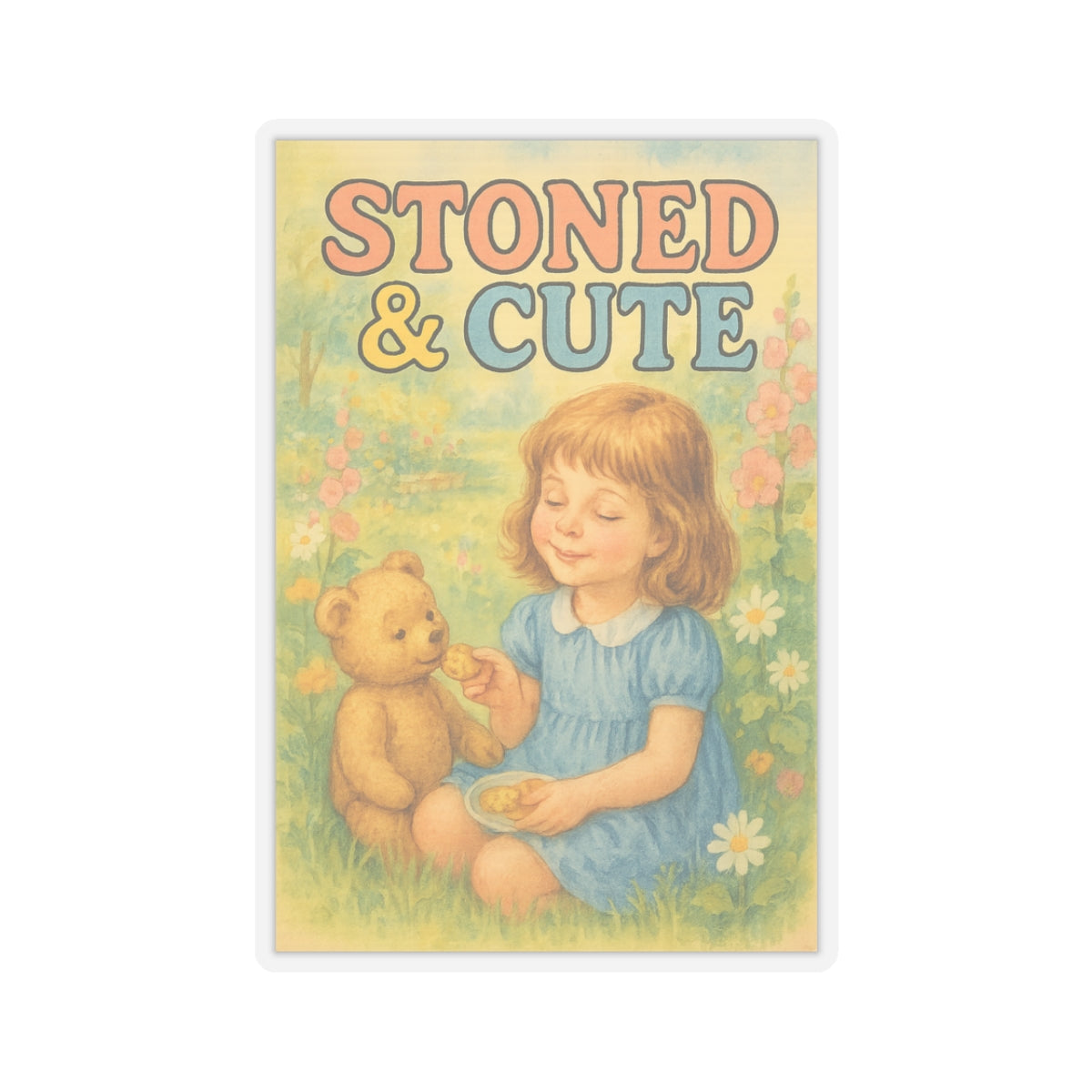 Stoned & Cute Sticker