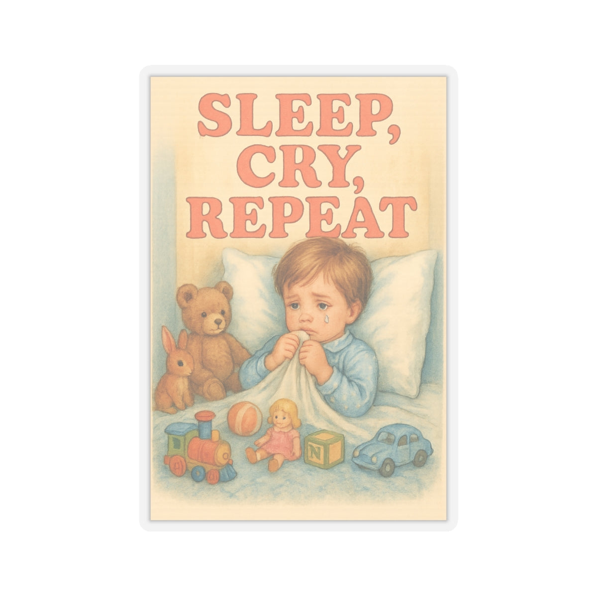Sleep Cry Repeat Sticker