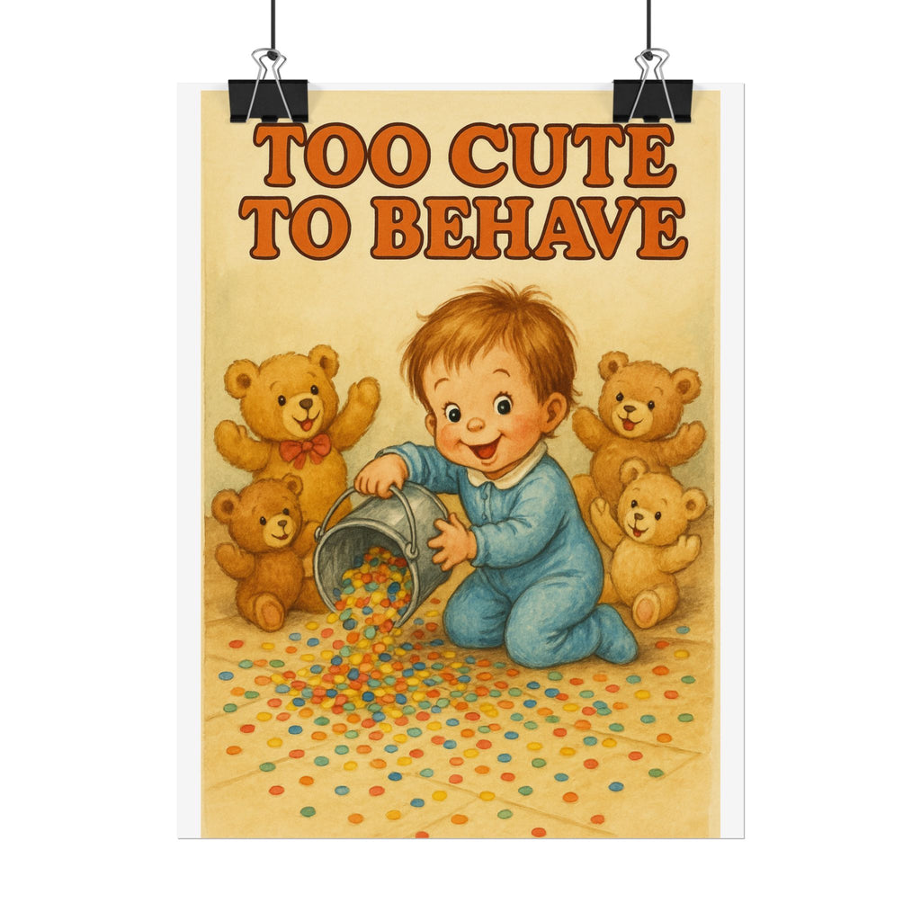 Too Cute To Behave Poster 6" x 8"