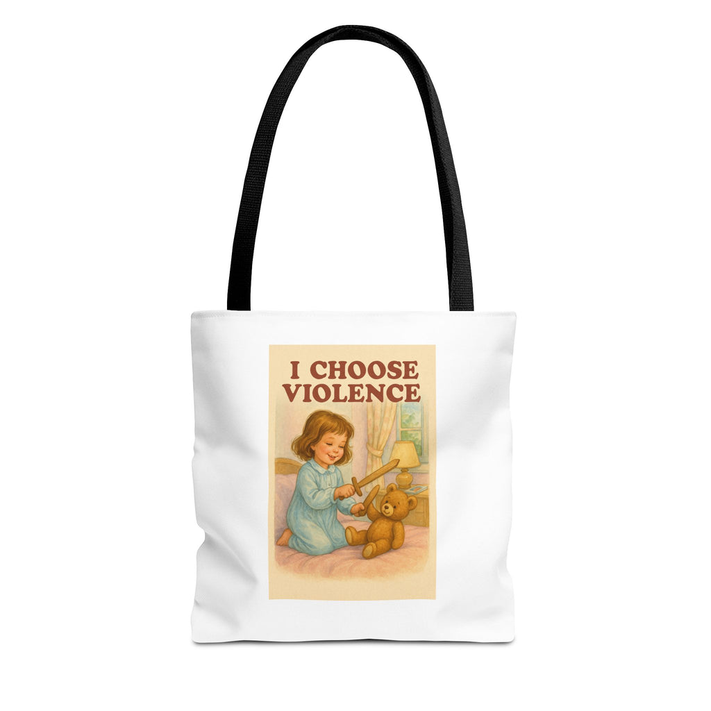 I Choose Violence & Candy Chaos - Tote Bag  Fun Eco-Friendly Shoulder Bag