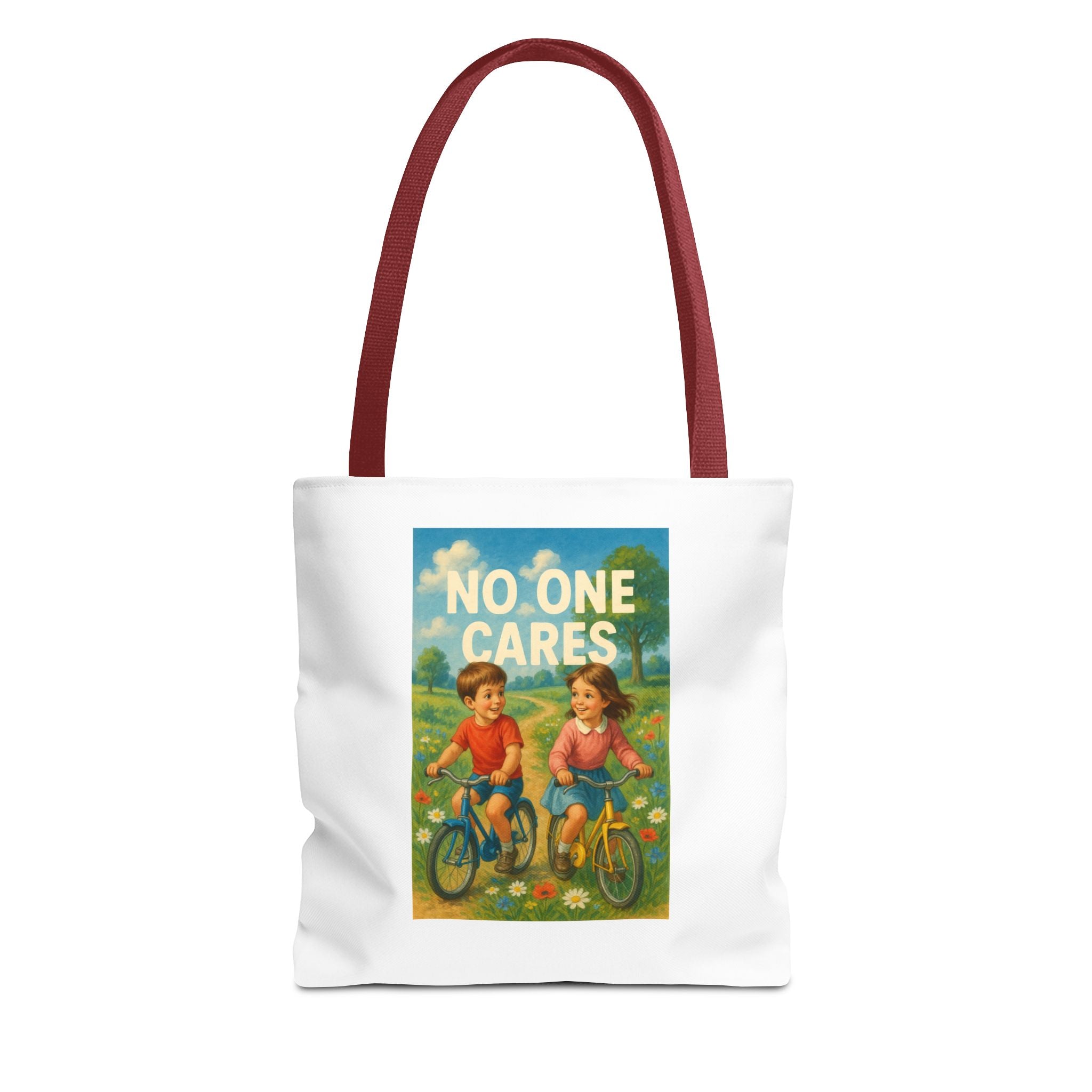 No One Cares & Candy Chaos - Tote Bag  Fun Eco-Friendly Shoulder Bag