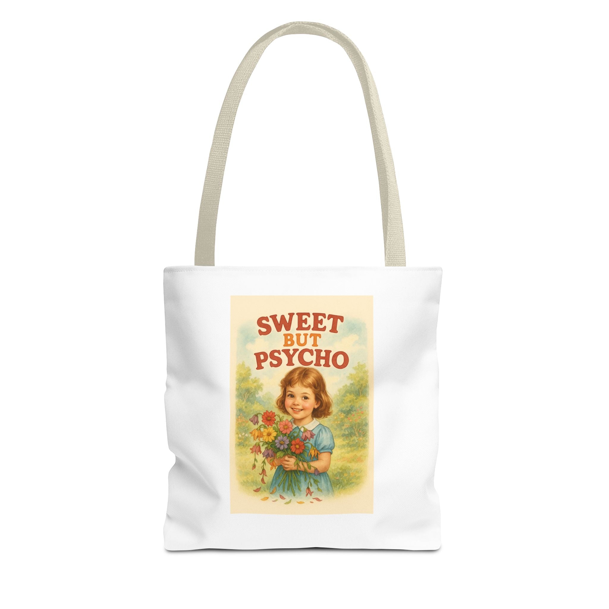 Sweet But Psycho & Candy Chaos - Tote Bag  Fun Eco-Friendly Shoulder Bag