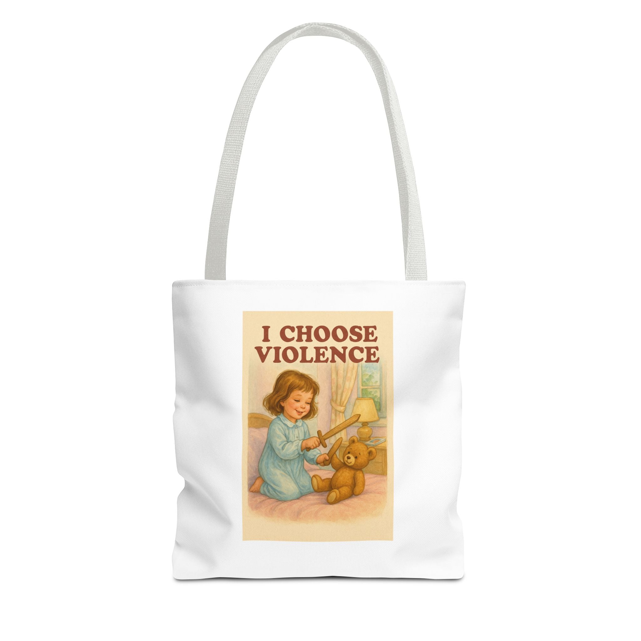 I Choose Violence & Candy Chaos - Tote Bag  Fun Eco-Friendly Shoulder Bag