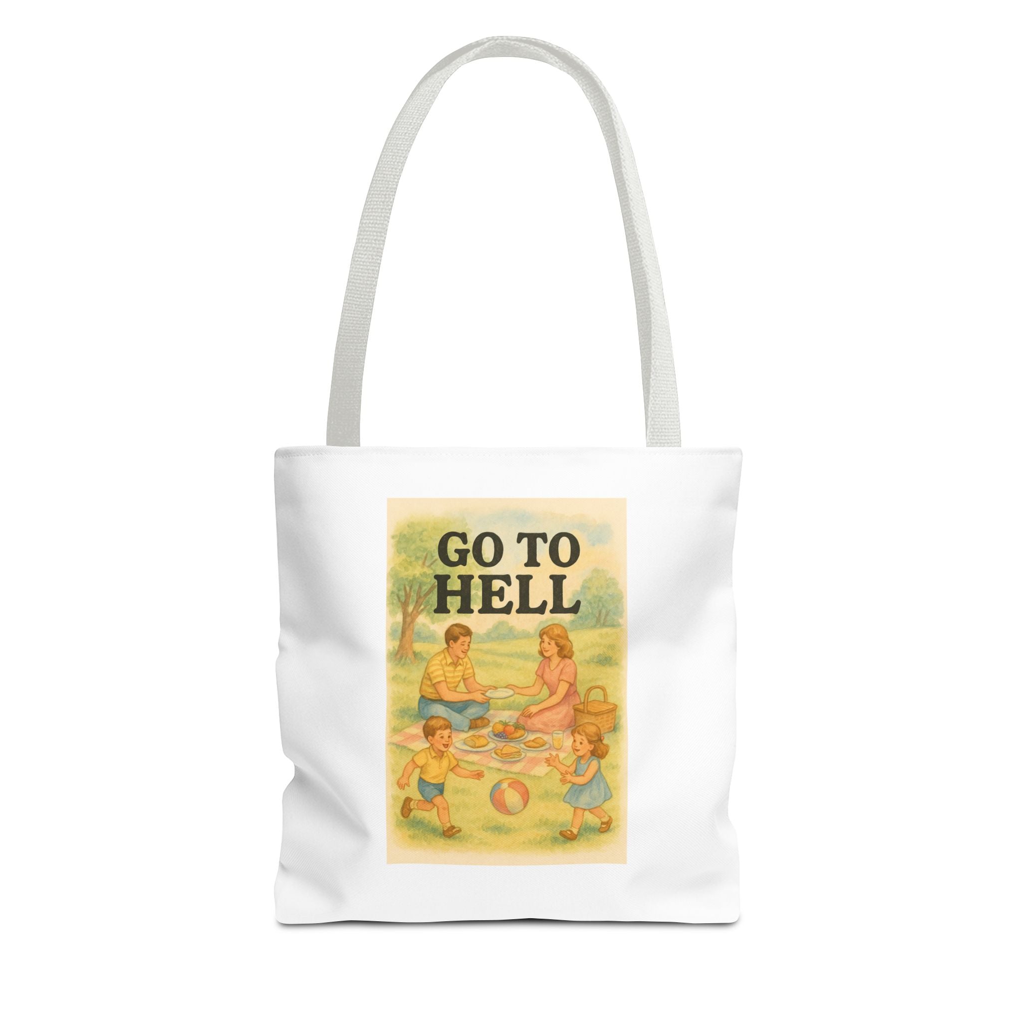 Go To Hell & Candy Chaos - Tote Bag  Fun Eco-Friendly Shoulder Bag