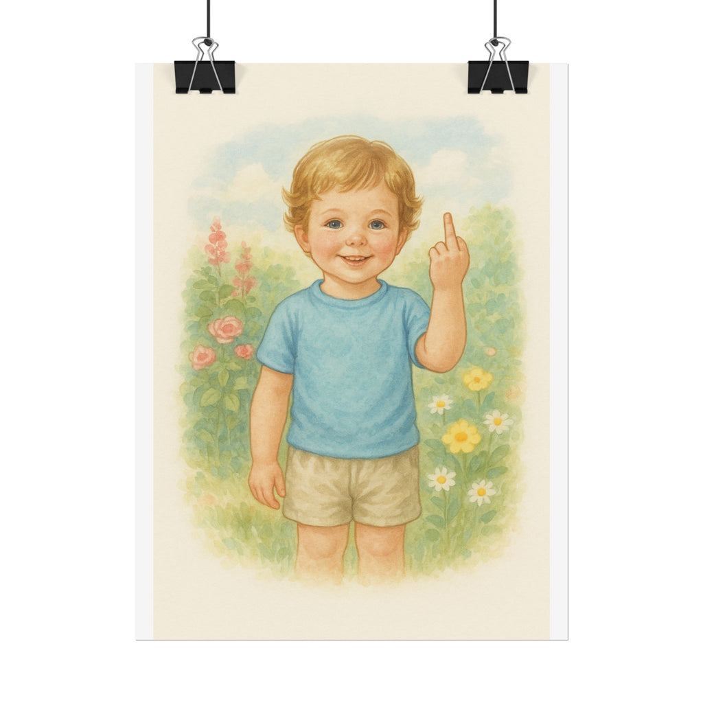 Middle Finger Poster 6" x 8"