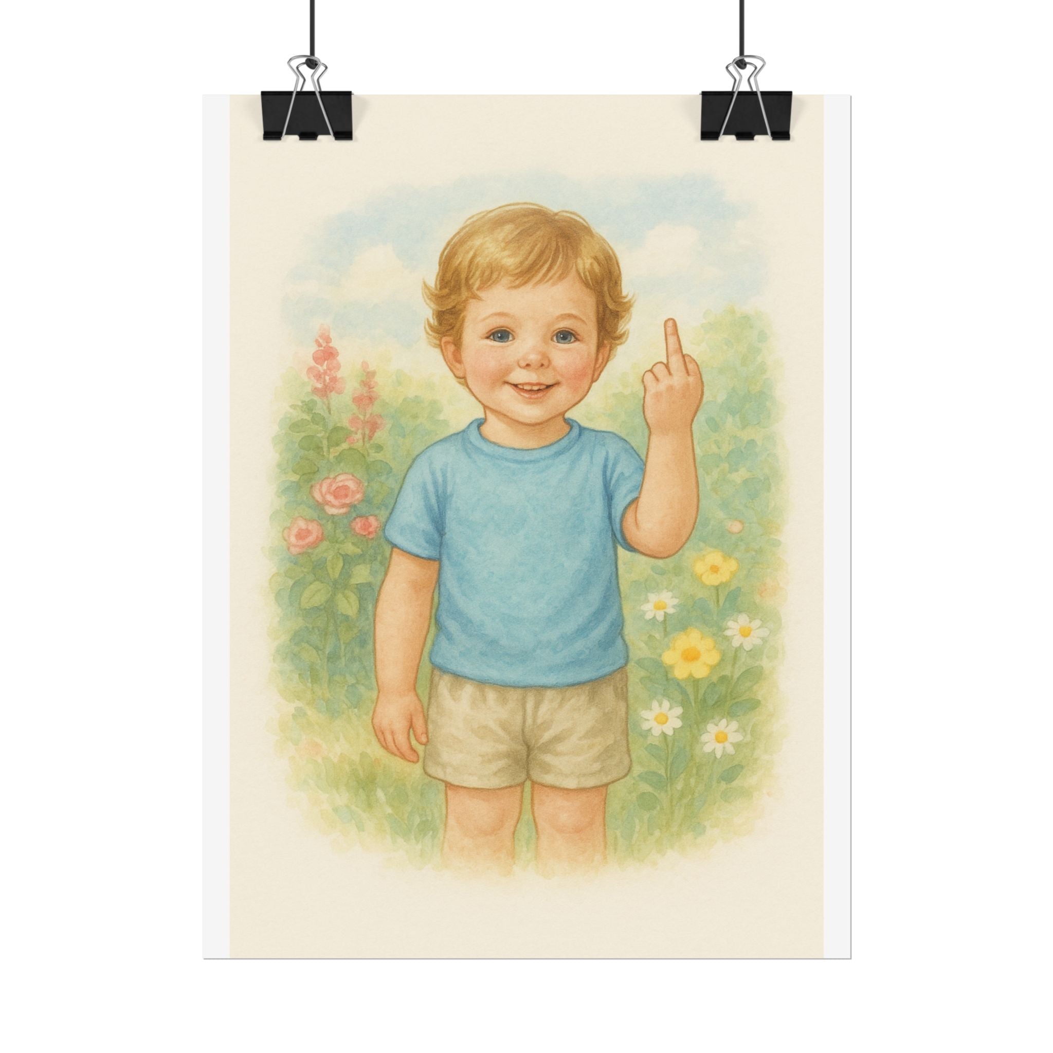 Middle Finger Poster 6" x 8"