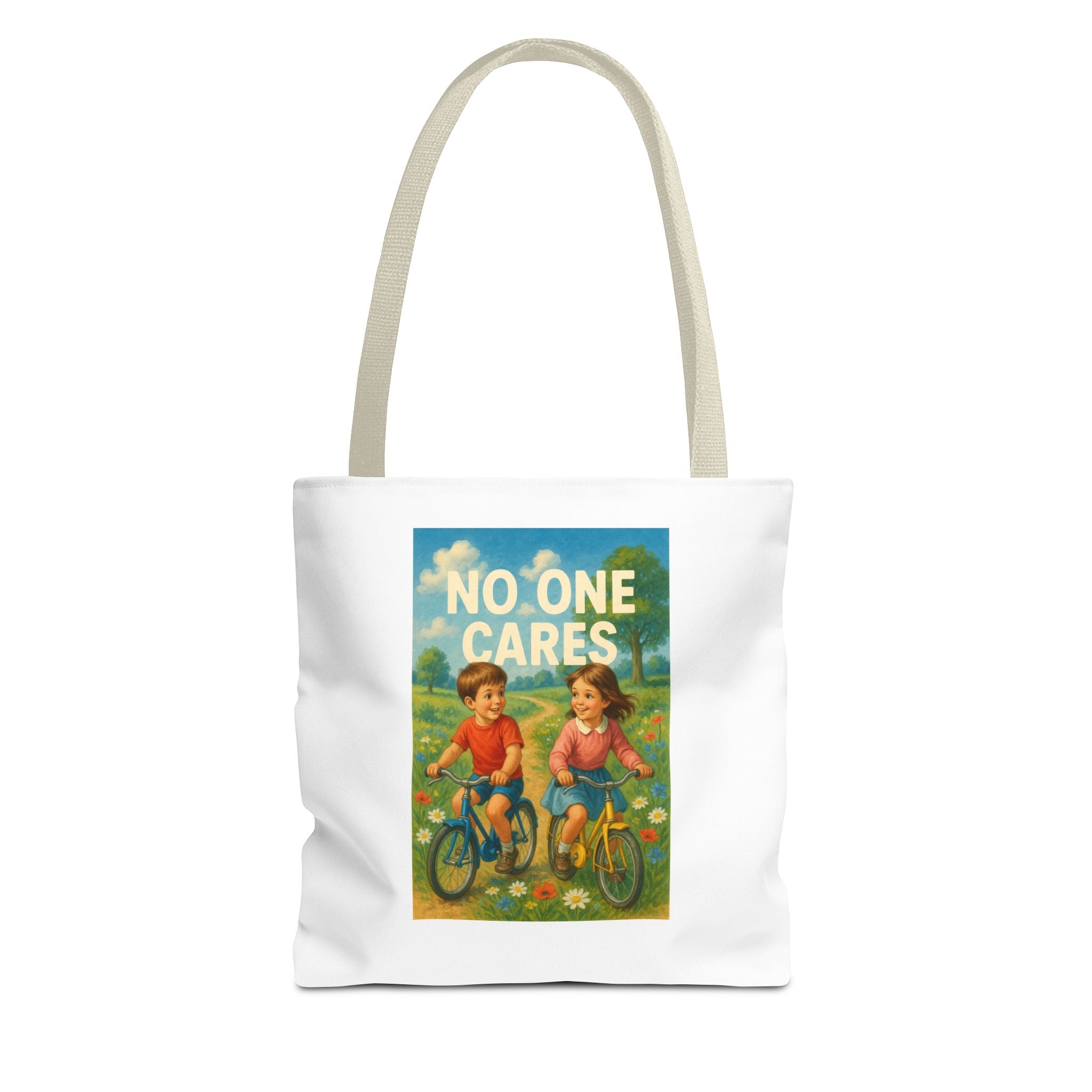 No One Cares & Candy Chaos - Tote Bag  Fun Eco-Friendly Shoulder Bag