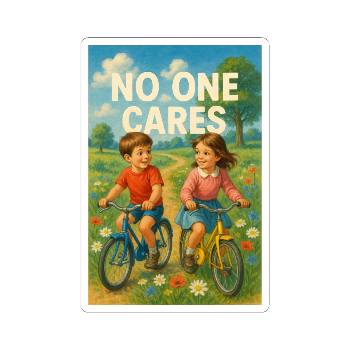 No One Cares Sticker
