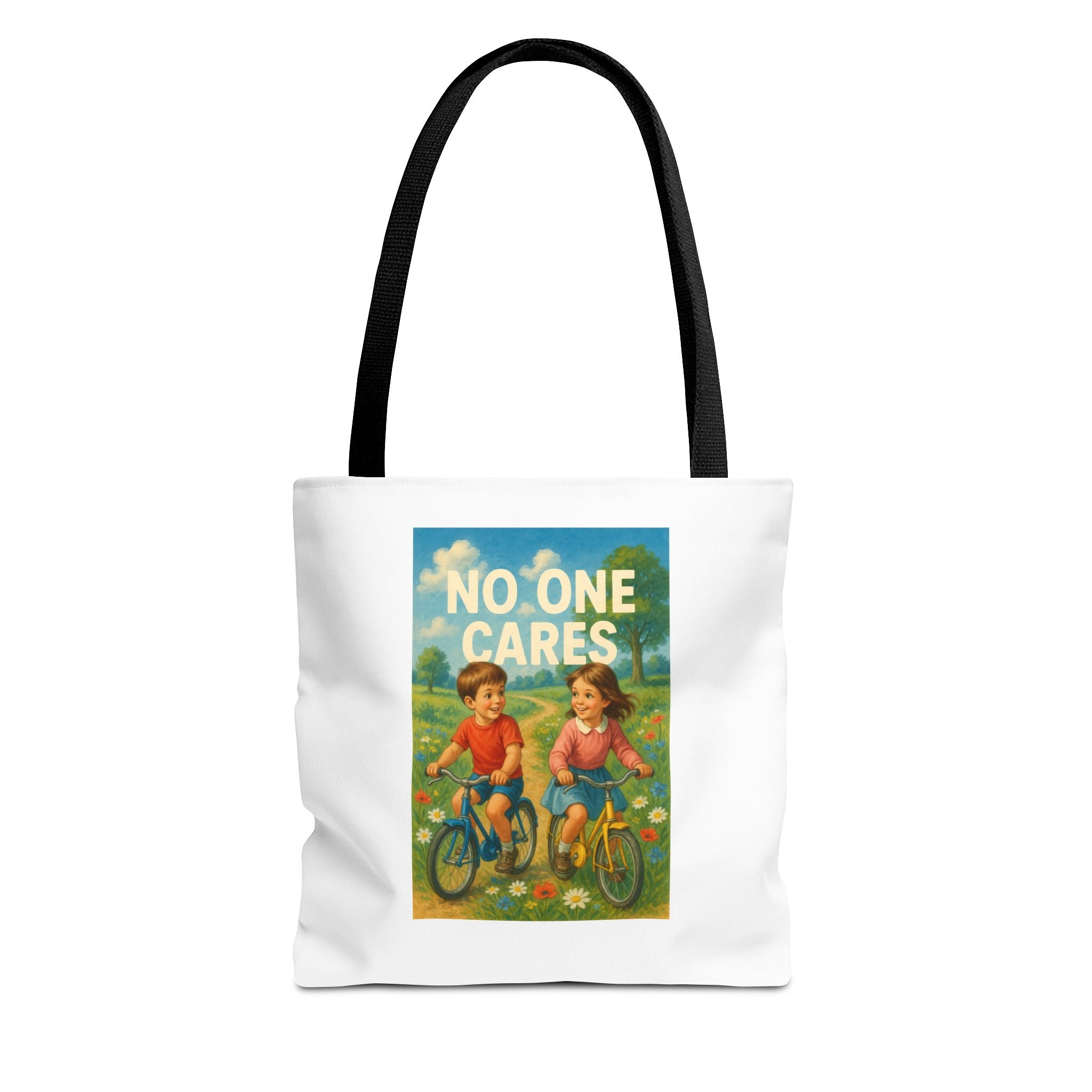 No One Cares & Candy Chaos - Tote Bag  Fun Eco-Friendly Shoulder Bag