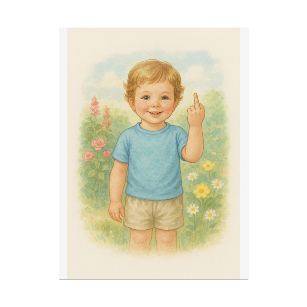 Middle Finger Poster 6" x 8"