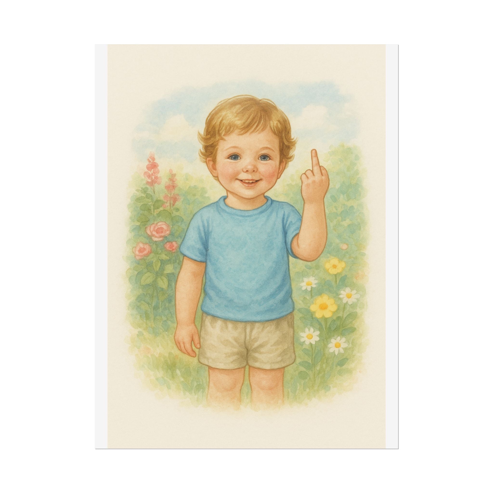 Middle Finger Poster 6" x 8"