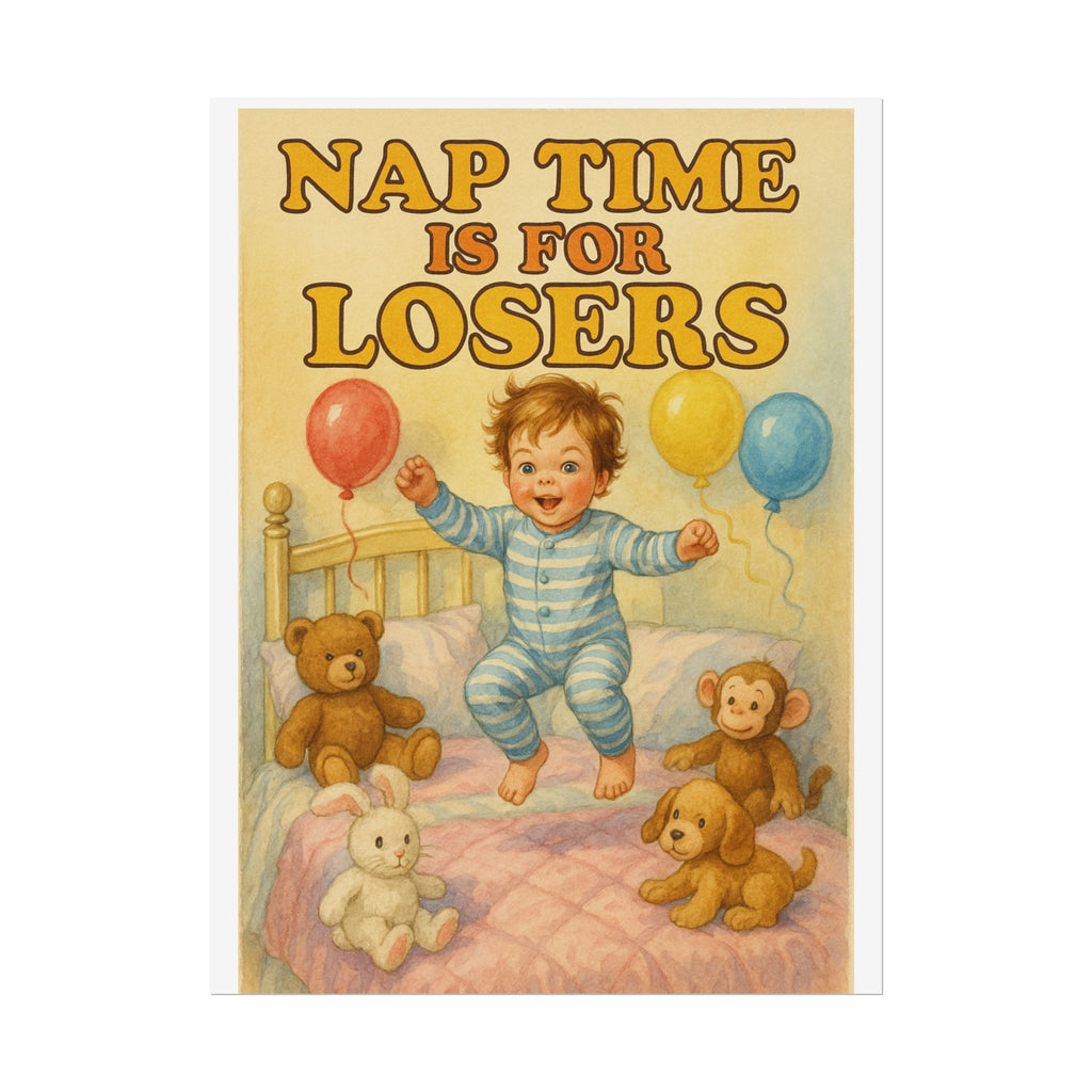 Nap Time Is For Losers Poster 6" x 8"