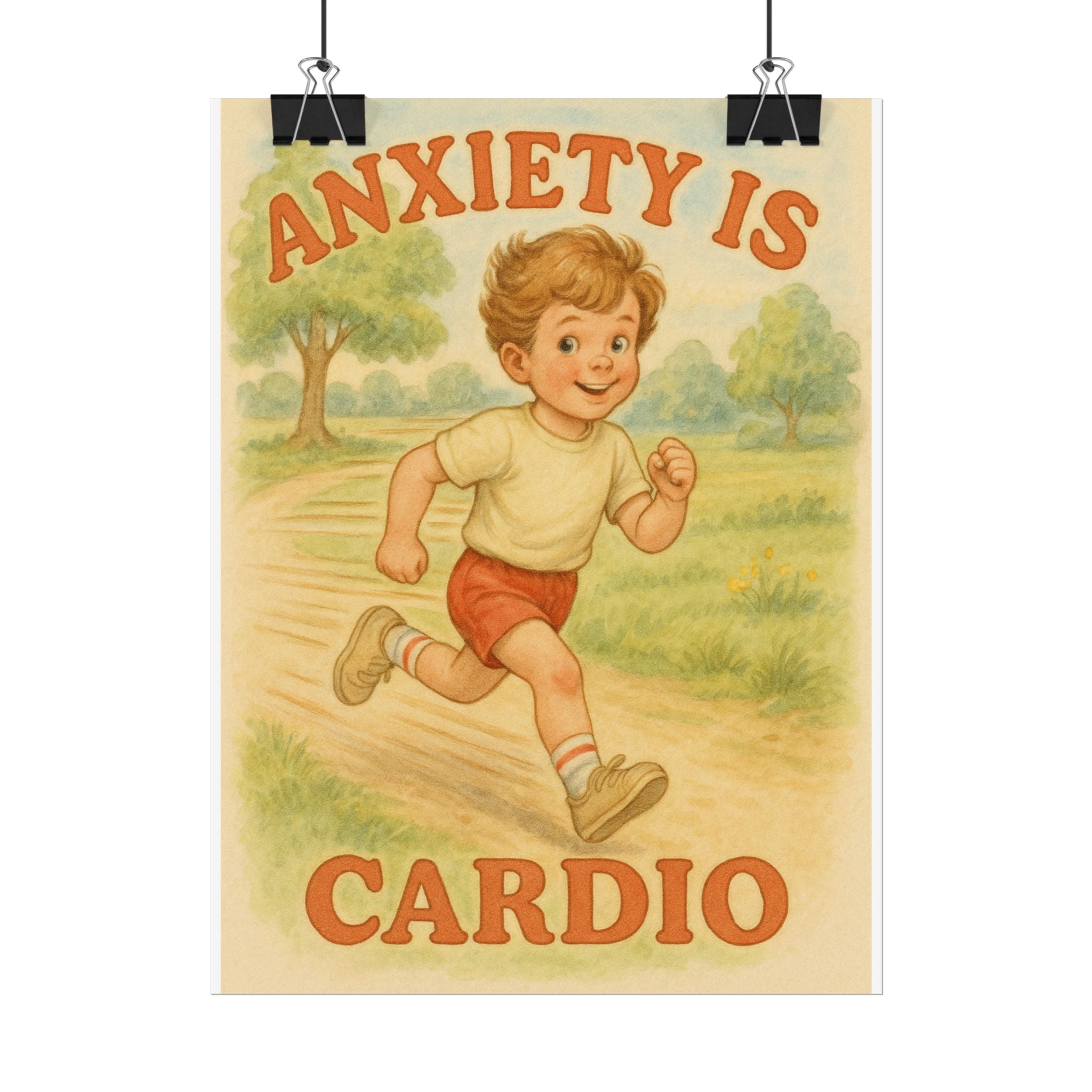 Anxiety Is My Cardio Poster 6" x 8"