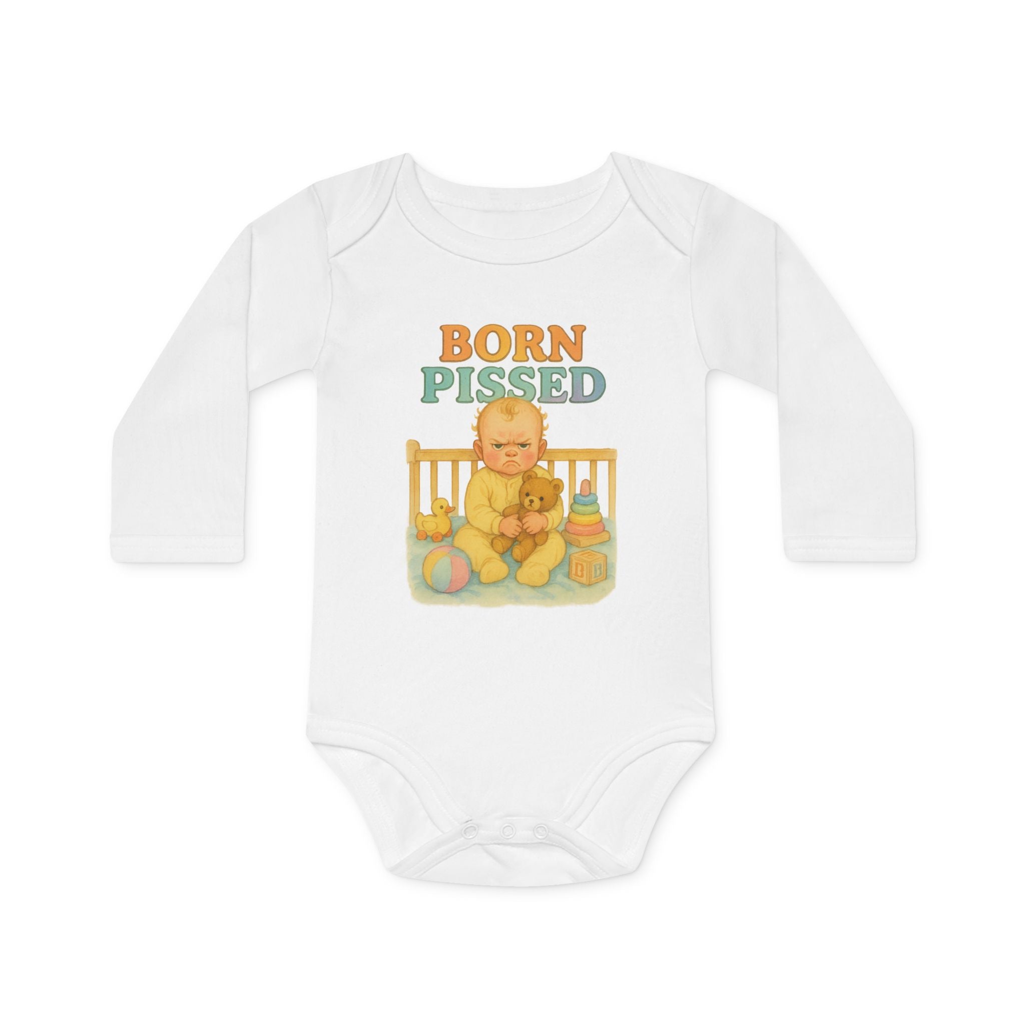 Born Pissed - Funny Baby Bodysuit