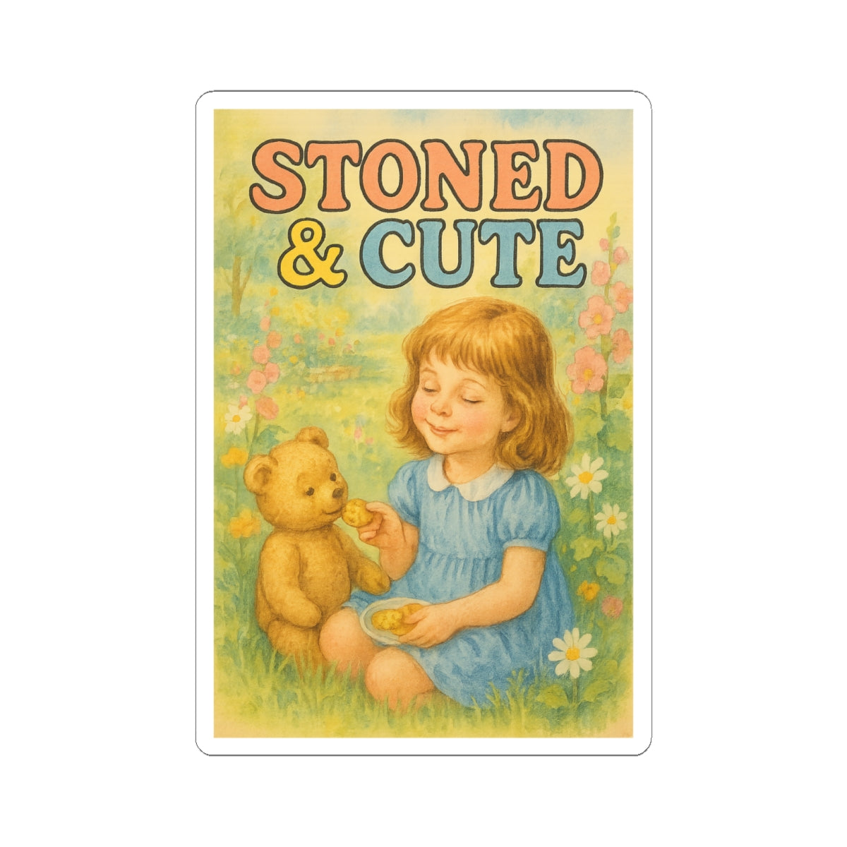 Stoned & Cute Sticker