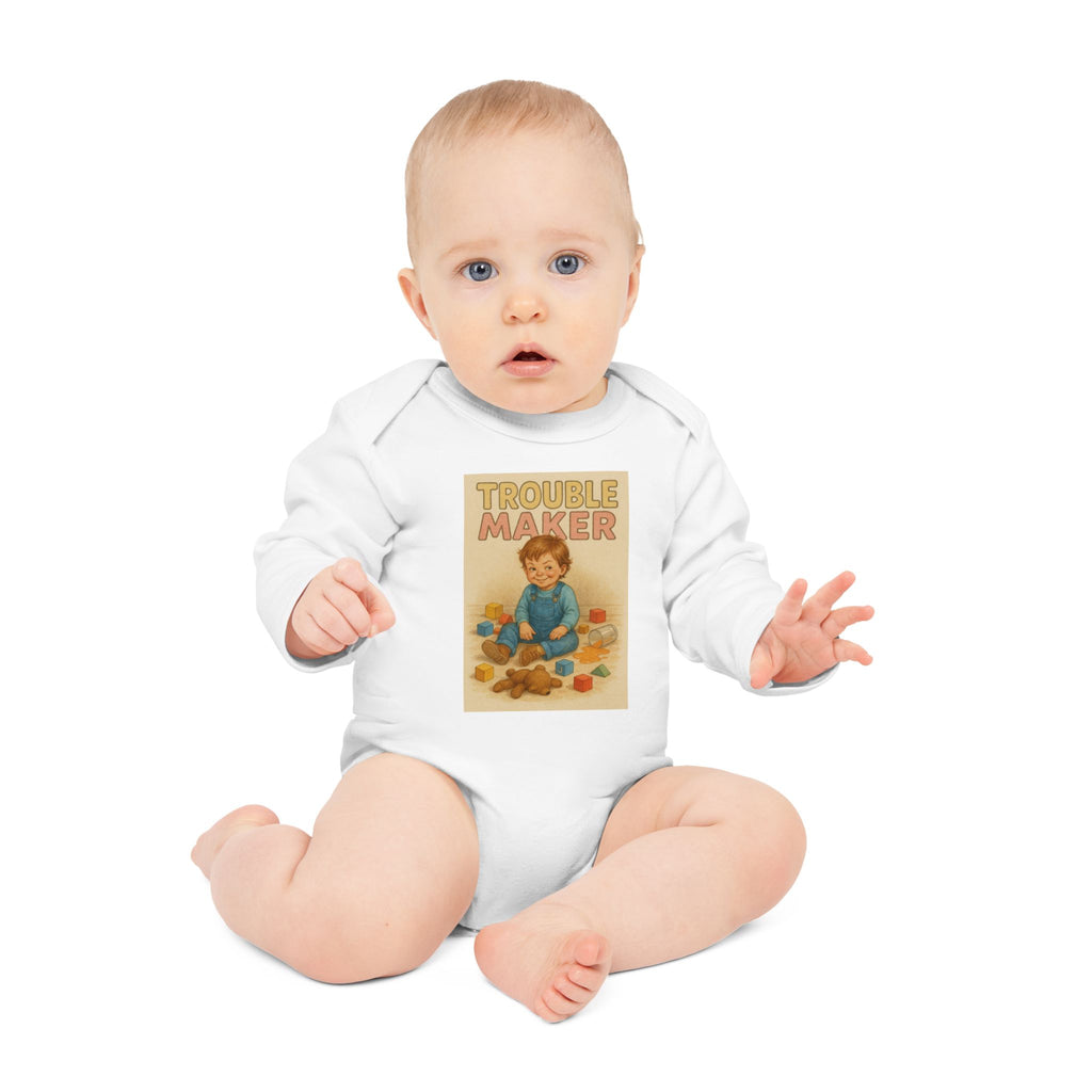 Trouble Maker - Funny Baby Bodysuit