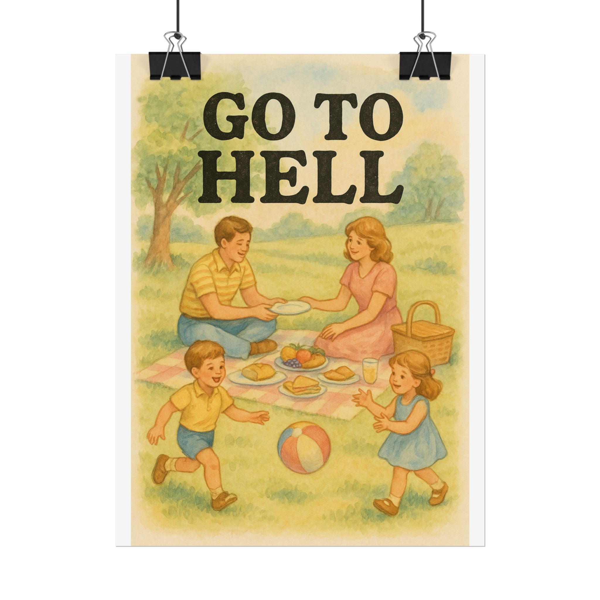 Go To Hell Poster 6" x 8"