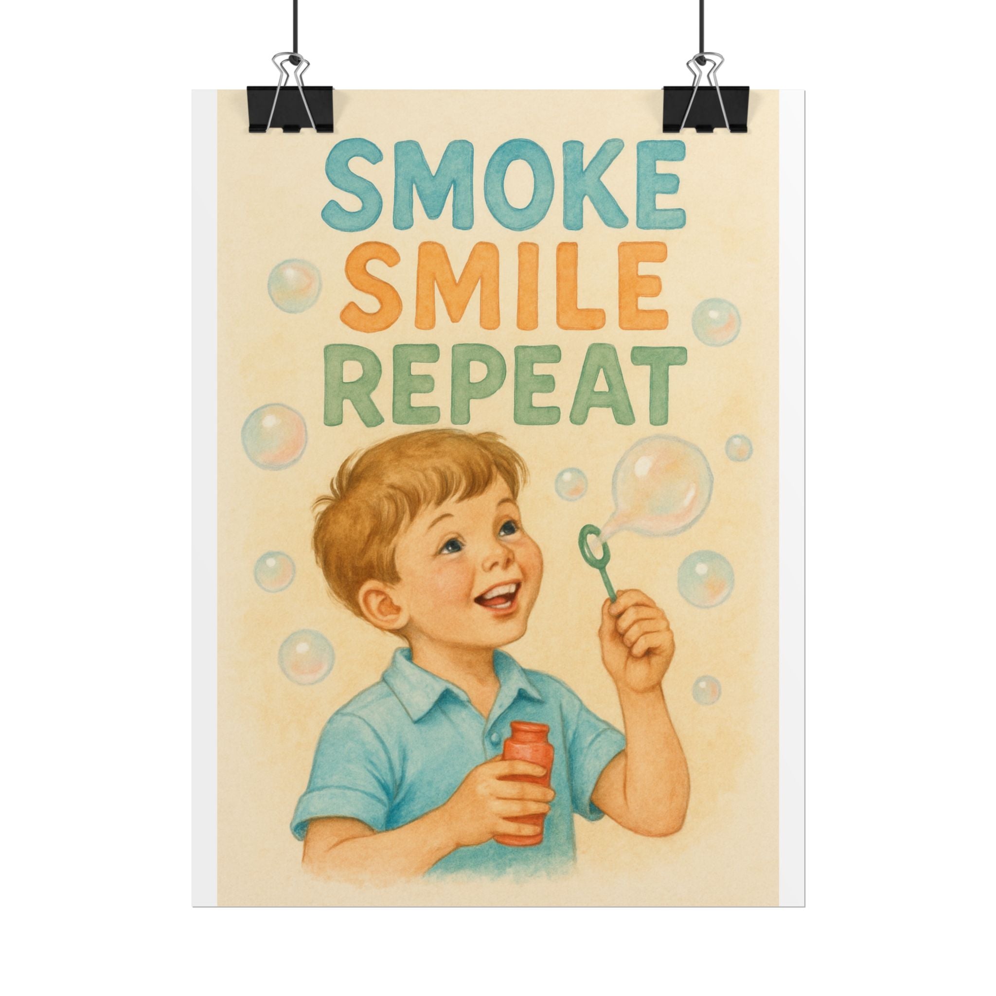 Smoke Smile Repeat Poster 6" x 8"