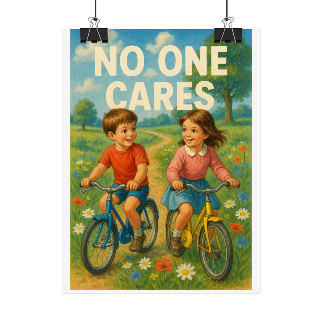 No One Cares Poster 6" x 8"