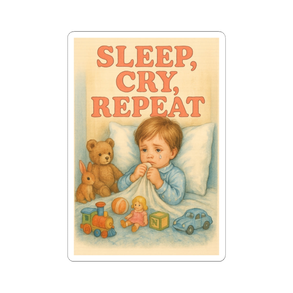 Sleep Cry Repeat Sticker