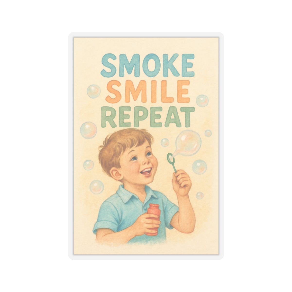 Smoke Smile Repeat Sticker