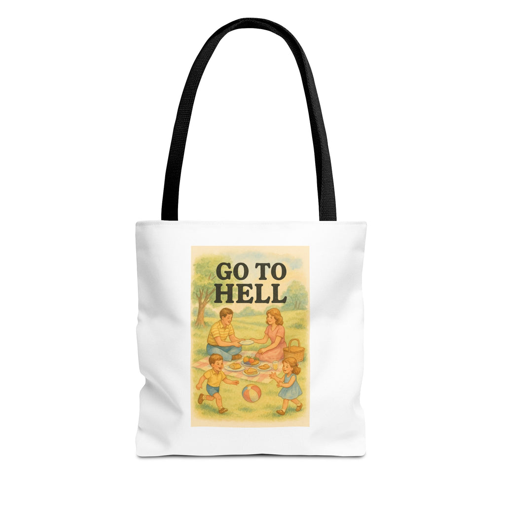 Go To Hell & Candy Chaos - Tote Bag  Fun Eco-Friendly Shoulder Bag