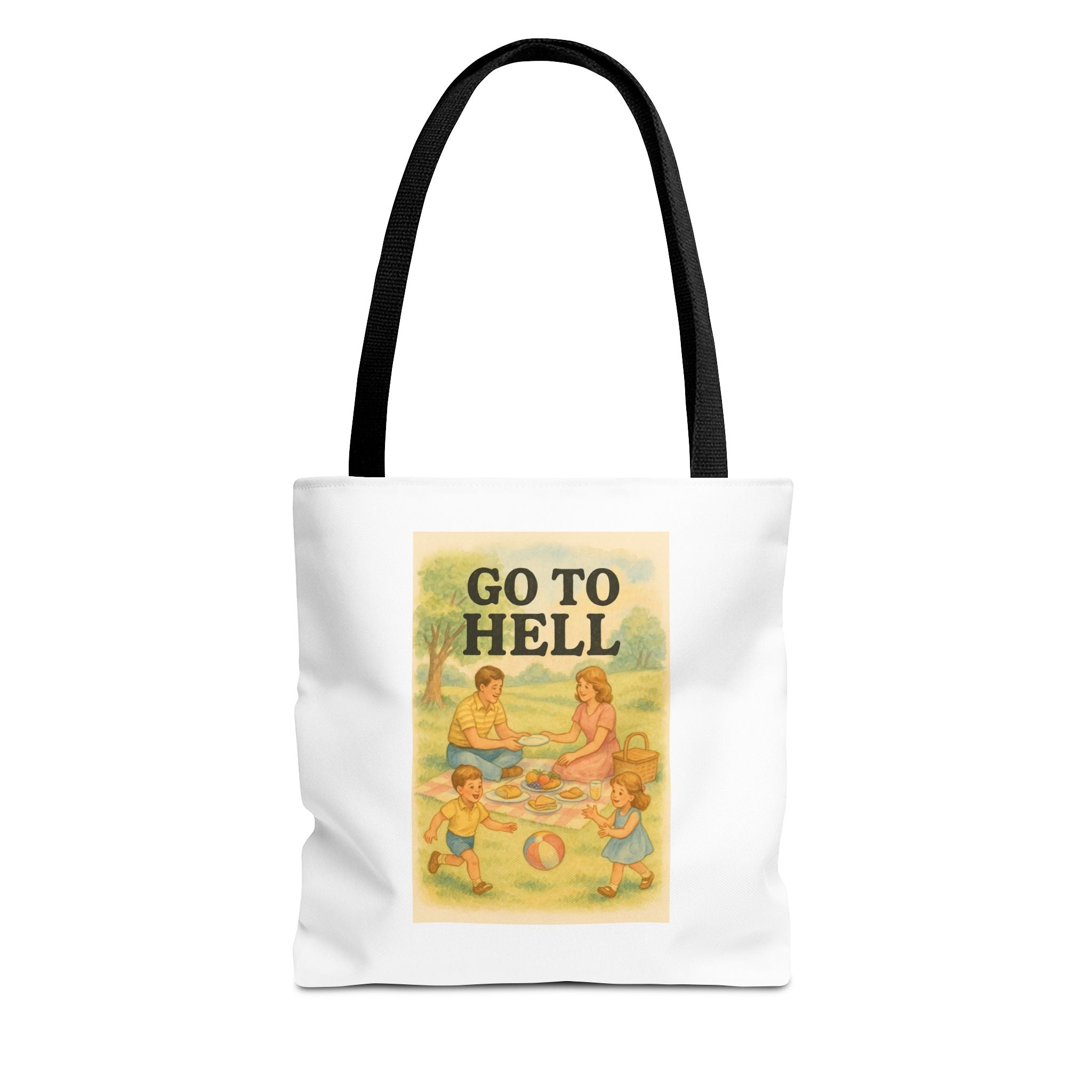 Go To Hell & Candy Chaos - Tote Bag  Fun Eco-Friendly Shoulder Bag