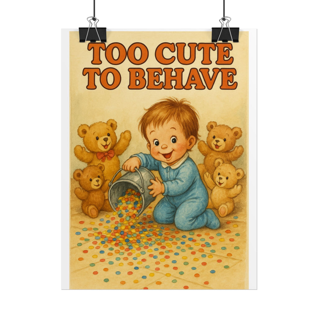 Too Cute To Behave Poster 6" x 8"