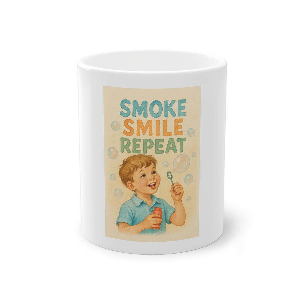 Smoke Smile Repeat Funny Mug