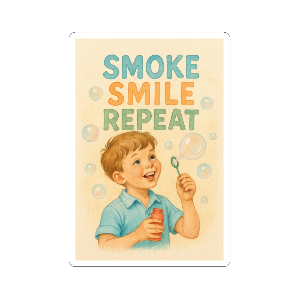 Smoke Smile Repeat Sticker