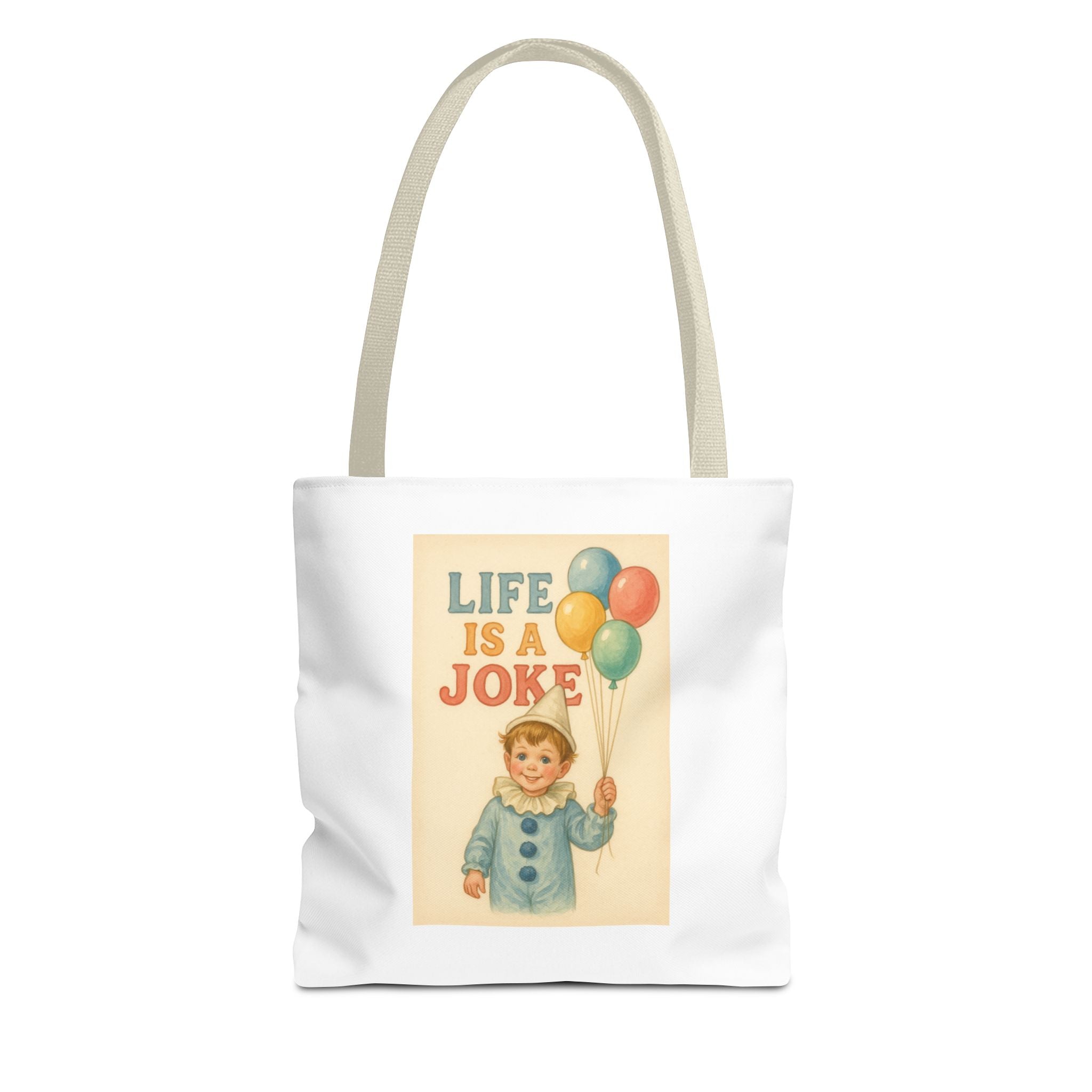 Life Is A Joke & Candy Chaos - Tote Bag  Fun Eco-Friendly Shoulder Bag